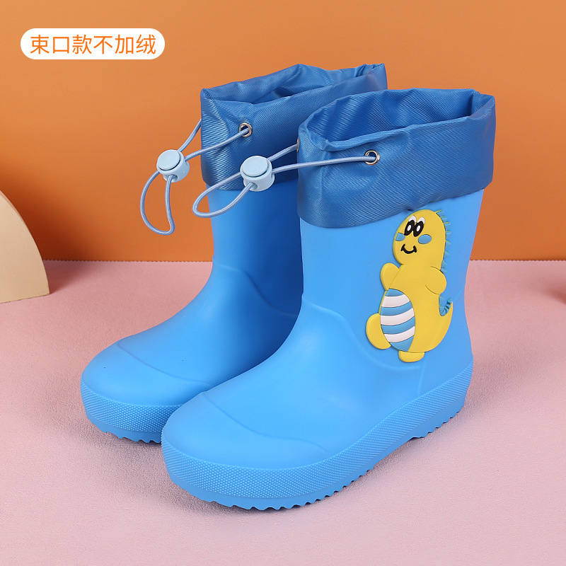 漫画の雨の靴の子供の雨の靴の幼児の水の靴の中で子供の中で筒の口の水の靴の滑り止めの高い顔の値の女性の子供の靴|undefined