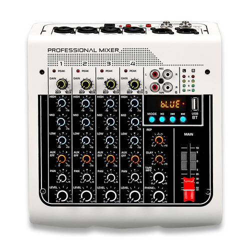 Small four-way mixer, home stage performance reverb Bluetooth effect MIX400 multi-function 6-way mixer