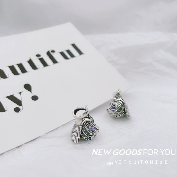 Accessory, ring, pendant, set for students, chain for key bag , silver 925 sample, internet celebrity