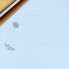Round clasp chainless fish line 2 prong pendant