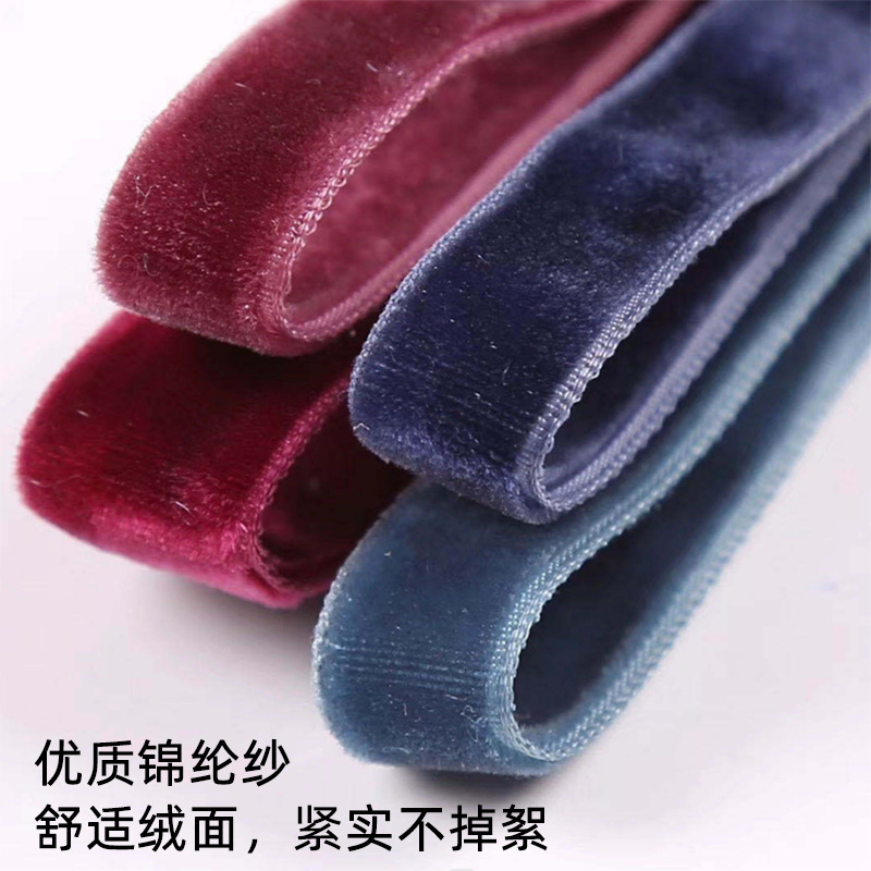 Nylon no elástico cinta de terciopelo de color cinta de terciopelo flocado cinta de tela cinta de lana arco ropa de bricolaje