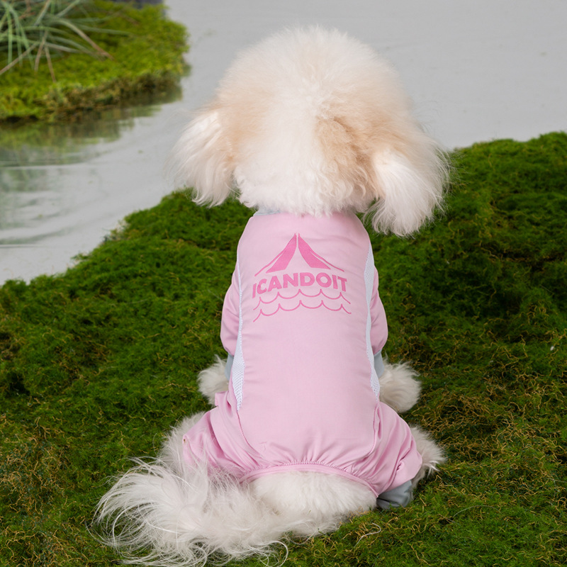 Perro de verano frío, abrigo de verano de cuatro patas, peluche para perros pequeños y medianos refrigeración al aire libre, ropa de perro de mascota a prueba de calor