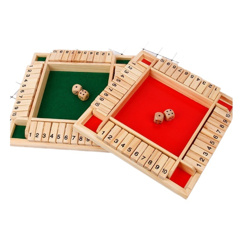 Juego de mesa de cartas con doble cara digital transfronterizo, juego de mesa para padres e hijos, juego de beber para fiestas con barra de madera, juguete para juegos de apuestas.