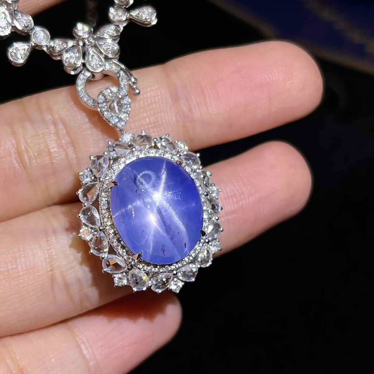 Sapphire Ring Pendant Sapphire Wedding Jewelry Women's Accessories No Burn Y1884