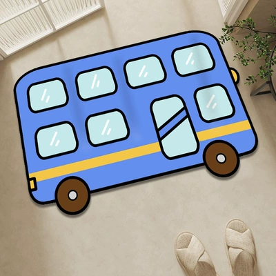 car special-shaped floor mat absorbent – Avtomobil döşəmə paspasları - blue-double-deck-bus-4060cm