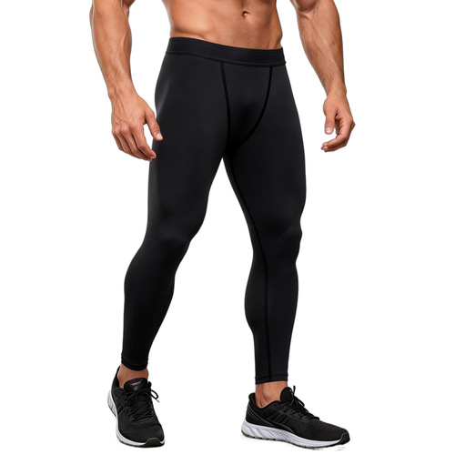 Amazon cross-border sports tights men's spring and summer elastic breathable quick-drying compression pants sweaty yoga fitness pants