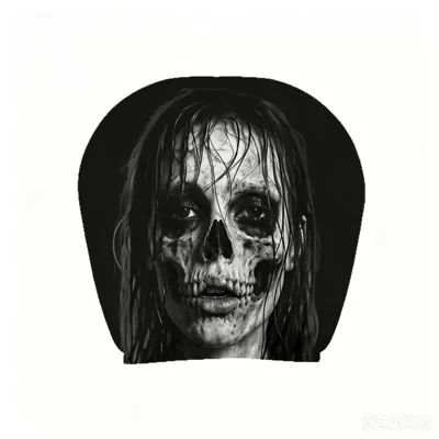 Universal seat cover: Dark Style Headrest Cover Dustproof - 32-double-sided-printing-1pc-26cm28cm