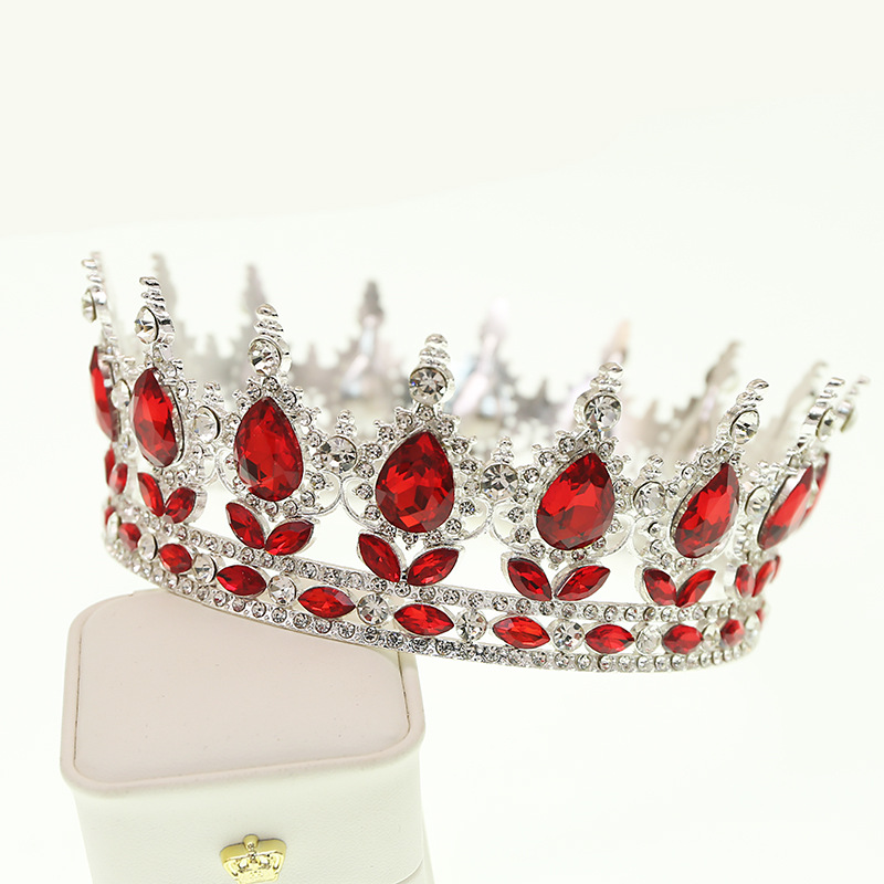 Crown Pattern Women's Lady Queen Crown Alloy Rhinestone Plating Crown