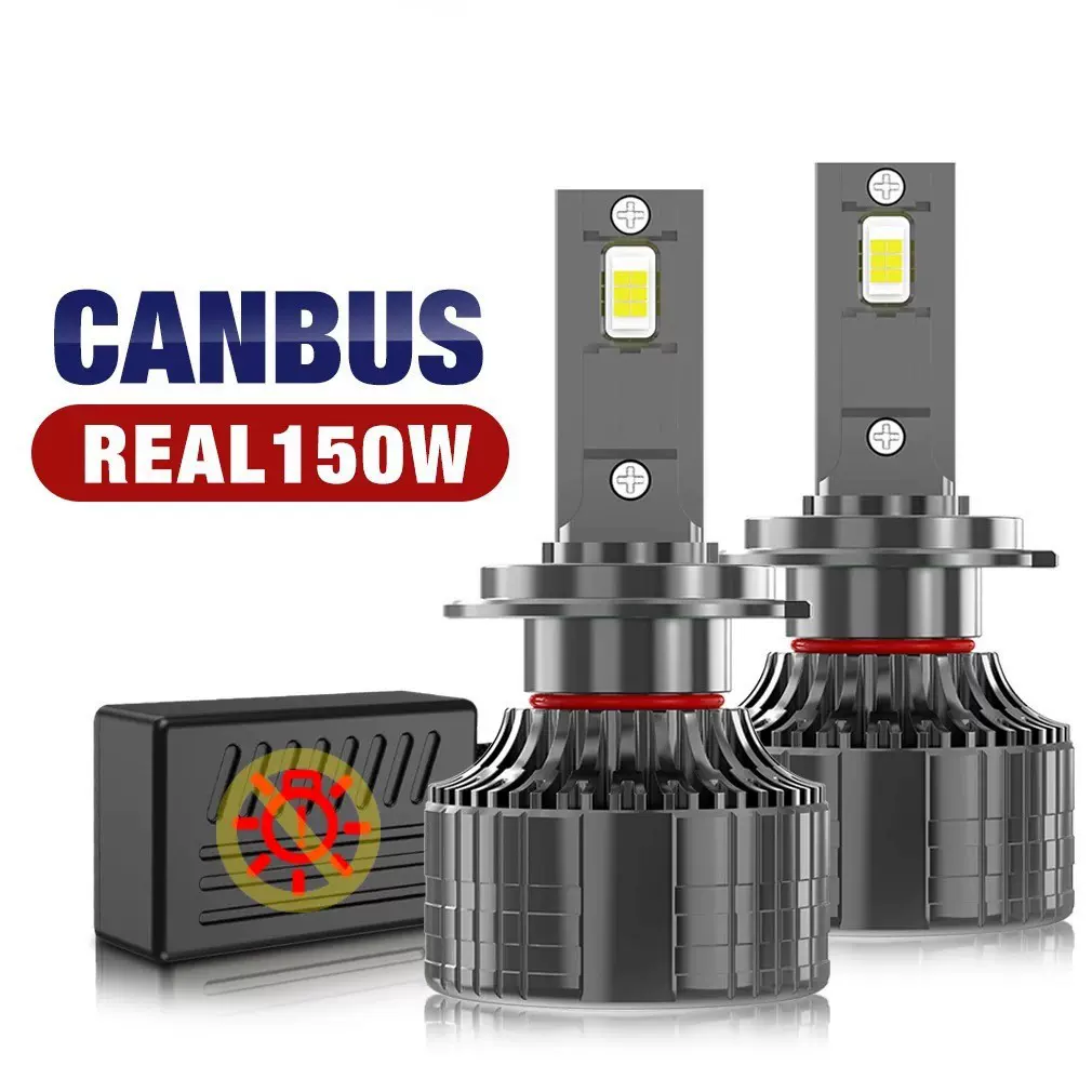 V6聚光汽车led大灯140w大功率12芯H4H7激光led跨境出口专供双铜管