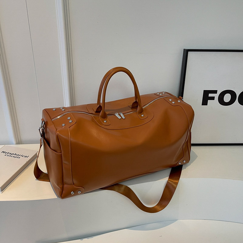 Großvolumige Reisetasche aus PU für Kurztrips, tragbares Gepäck für Schwangerschaft und Unterkunft, zum Tragen über der Schulter oder in der Hand, große Tasche für_voghion.com