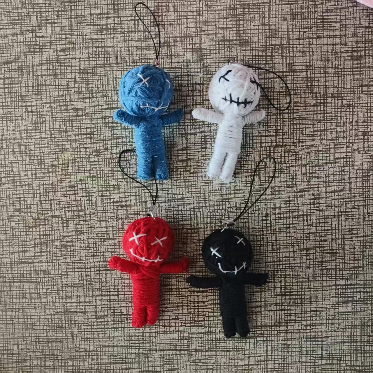 La maldición de la muñeca vudú de lana significa bendición, amor, cura, serie, sustituto, fantasma de Halloween, tejido a mano