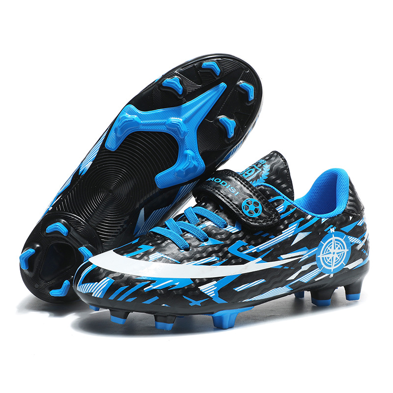 Cross-border en stock zapatos de fútbol de los hombres Velcro TF uñas rotas uñas largas estudiante juventud entrenamiento competencia uñas zapatos de fútbol