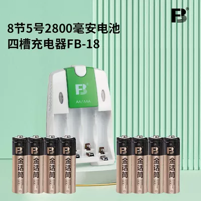 Fengbiao No. 5 Battery Rechargeable: Hibrid akkumulyator batareyaları - no-5-gold-2800-battery-8-four-slots-fast-charge