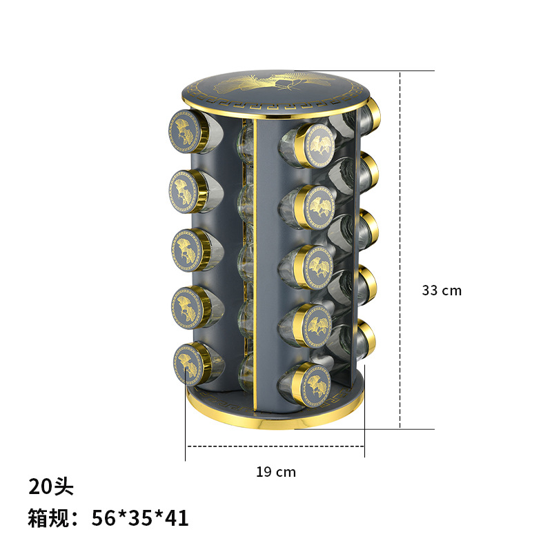 Estante de condimento giratorio redondo de acero inoxidable Estante de condimento multifunción Ginkgo biloba Phnom Penh Estante de cocina