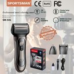 新款三合一多功能刮胡刀鼻毛理发套装USB充电款剃须刀跨境热卖