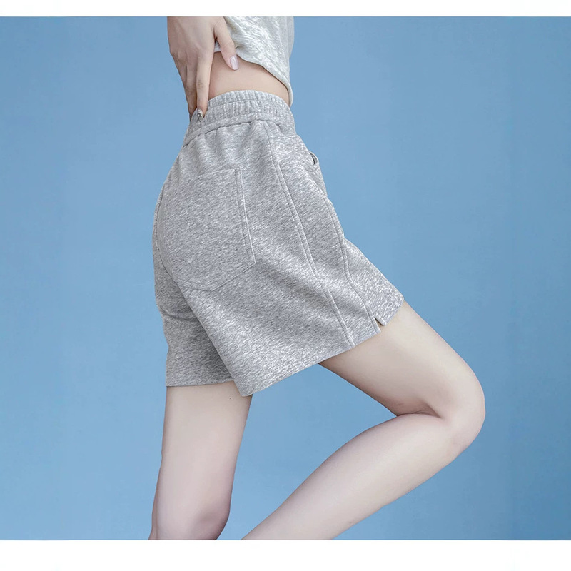 Gray Sports Shorts for Women 2026 Summer Thin High-Waisted Slimming Casual Outerwear Slimming Straight Wide-Leg Three-Quarter Pants Gray Sports Shorts for Women 2026 Summer Thin High-Waisted Slimming Casual Outerwear Slimming Straight Wide-Leg Three-Quarter Pants