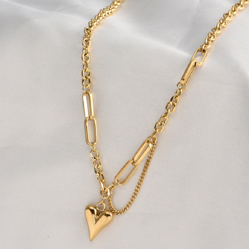 Wedding, Travel Occasion 304 Stainless Steel Material PVD Coated 18K Gold Plated Geometric 304 Stainless Steel Fashion Waterproof Non Tarnish 304 Stainless Steel Necklace