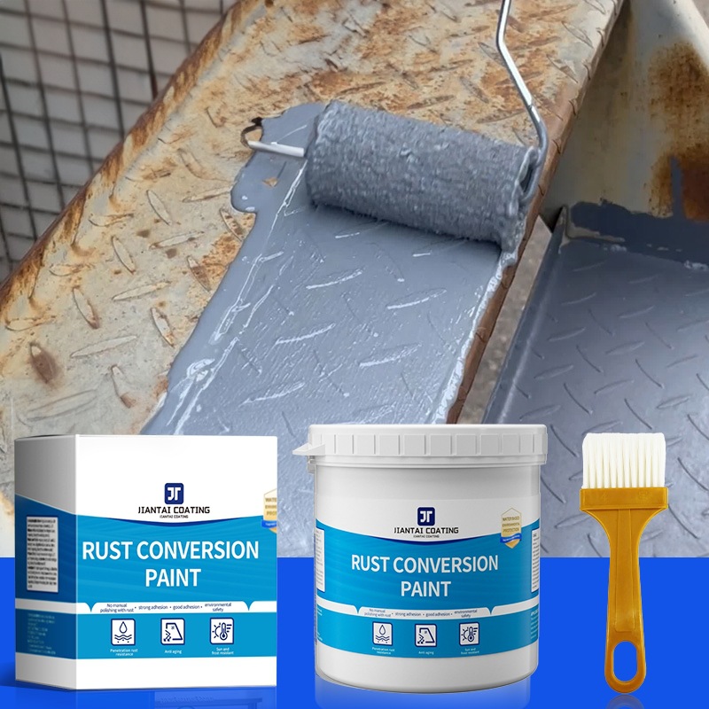 外贸免除锈防锈漆铁用免打磨水性金属漆钢结构防锈改色铁锈转化剂