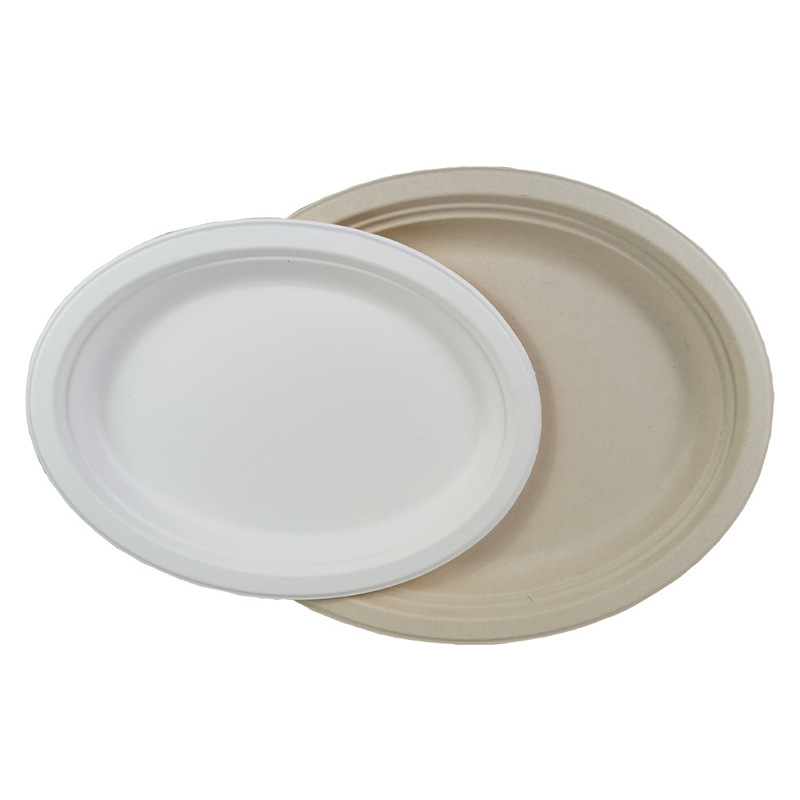 Paper Products Disposable Dinner Plate 12inch Sugarcane Pulp Tableware Oval Dinner Plate Disposable Biodegradable Tableware Paper Products Disposable Dinner Plate 12inch Sugarcane Pulp Tableware Oval Dinner Plate Disposable Biodegradable Tableware