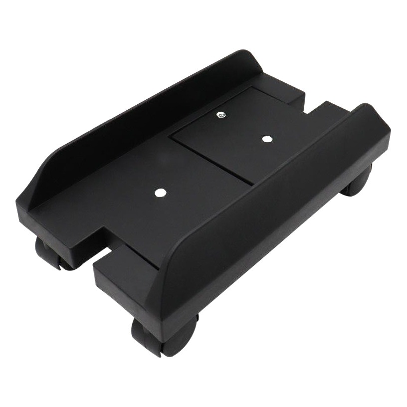 Computadora de escritorio estante principal polea de freno universal móvil host soporte plástico chasis rack base móvil