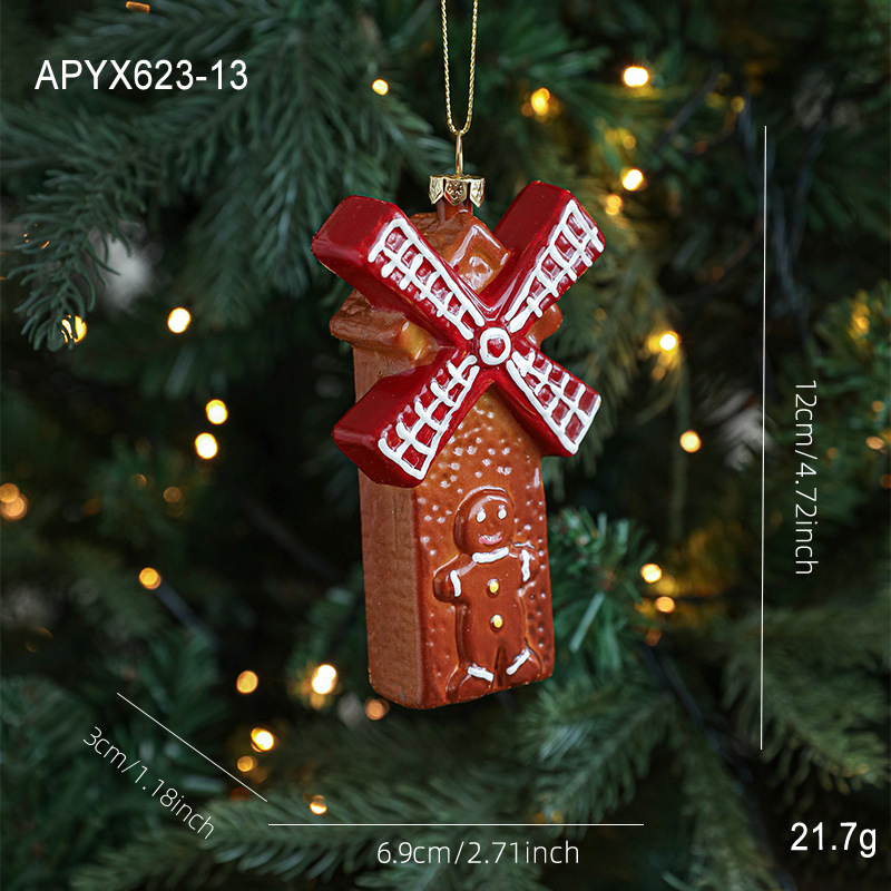 Nuevo pan de jengibre de plástico colgante hombre colgante colgante árbol de Navidad decoración colgante artículos de decoración atmósfera artículos de diseño en stock