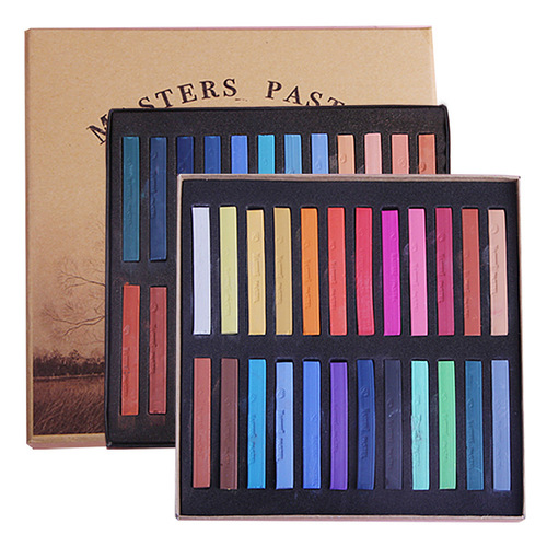 Marie Color Pencil 24 Colors 12 Pack Colored Chalk 48 Piece Drawing Chalk Professional Pastel Sticks Drawing Board Art Supplies