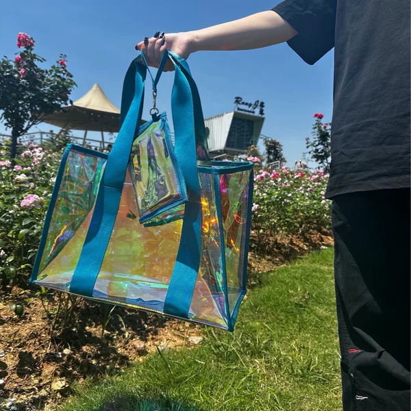 Amazon's Best-Selling Colorful Pvc Waterproof Extra-Large Tote Bag Beach Bag Storage Bag Tote Bag Toiletry Bag