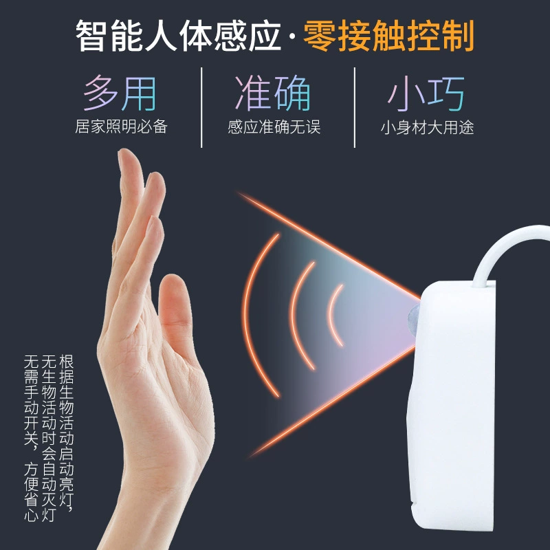 Induction toilet night light, motion sensor LED, 8 or 16 colors, 1 W, adjustable brightness