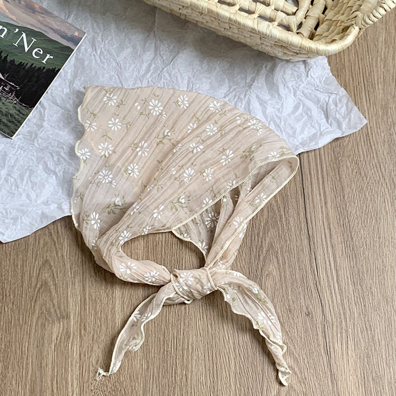 Bufanda triangular con cintura para mujer nuevo estilo fino decoración de flores protección para el cuello bufanda de seda bufanda de seda bufanda de todo fósforo de alta calidad banda para el cabello