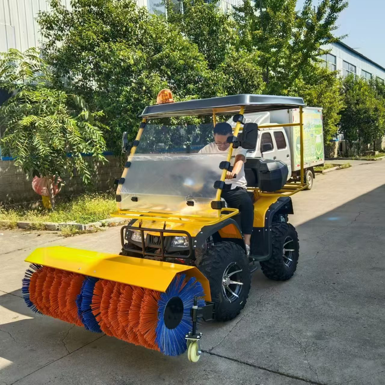 25马力座驾式扫雪车厂家 双动力大马力小区物业清扫机 现货供应