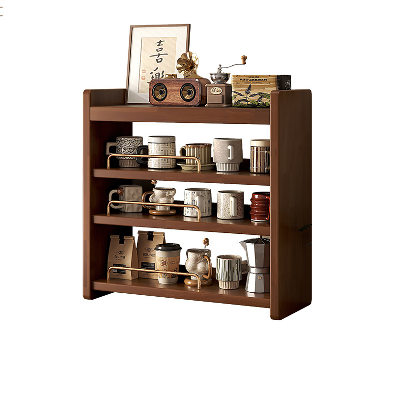 Caja de almacenamiento de cosméticos de madera maciza Estante de almacenamiento de sensación premium de escritorio Tocador Perfume Lápiz labial Estante de soplo de polvo Joyas