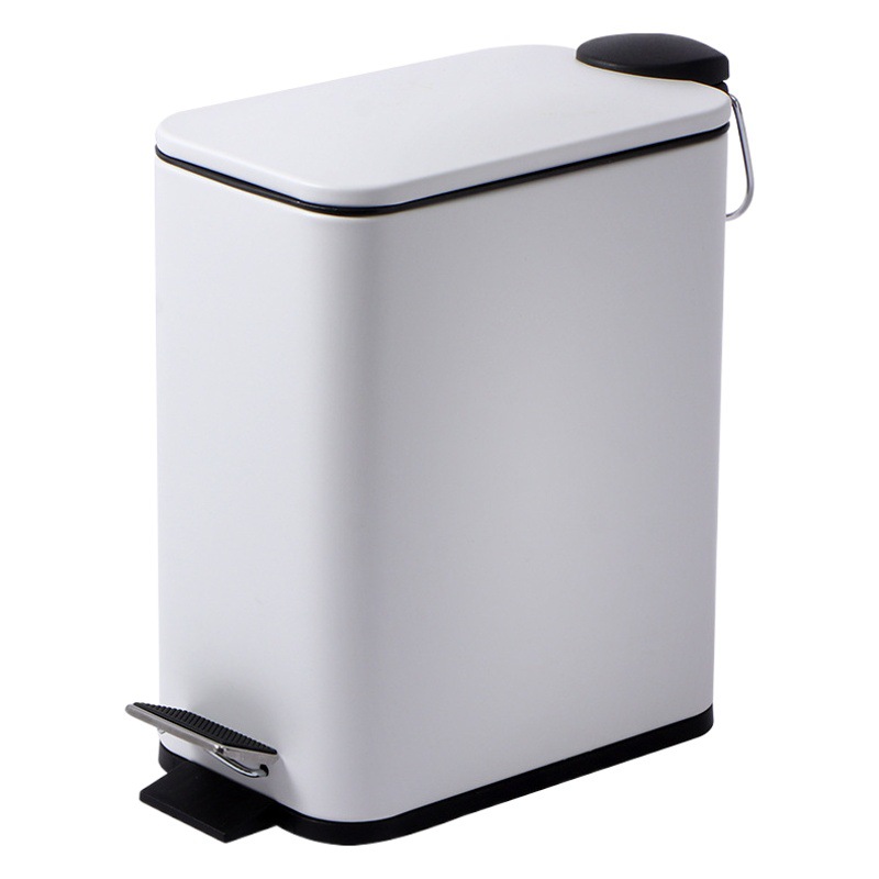 Luz del hogar basura de lujo con tapa sala de estar cocina baño doble barril basura puede mudo rectangular basura puede