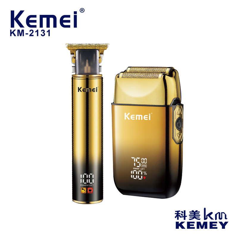 Cortadora de Pelo Eléctrica KEMEI, Juego Profesional para Recortar y Afeitar
