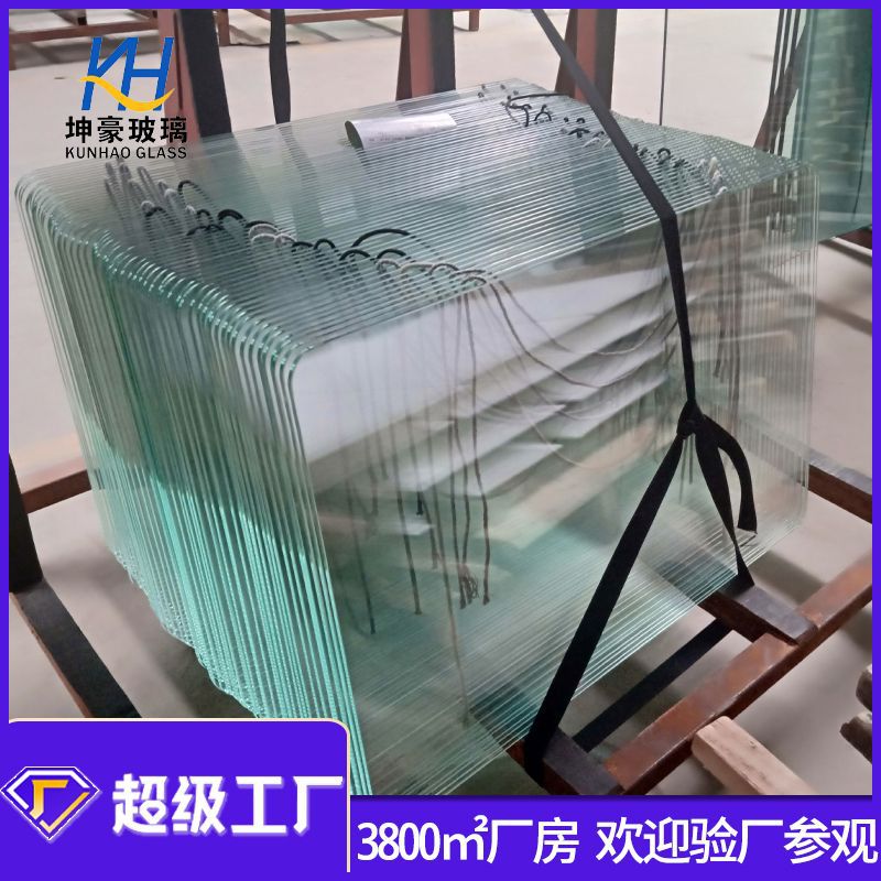 坤豪玻璃工厂批量供应10mm金晶超白玻璃可根据需求玻璃生产
