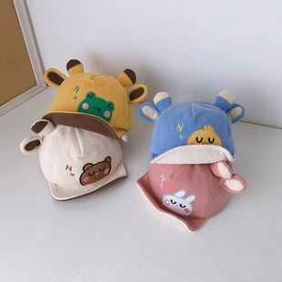 ins Cartoon Animal Series ~ Baby Hat Spring and Autumn Thin Cute Super Cute Korean Cap Baby Baseball Cap