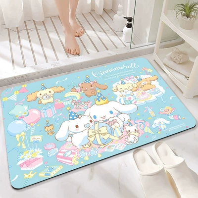 Avtomobil döşəmə paspasları: White Cartoon Water-Absorbent - light-green-bottom-party-novice-4060