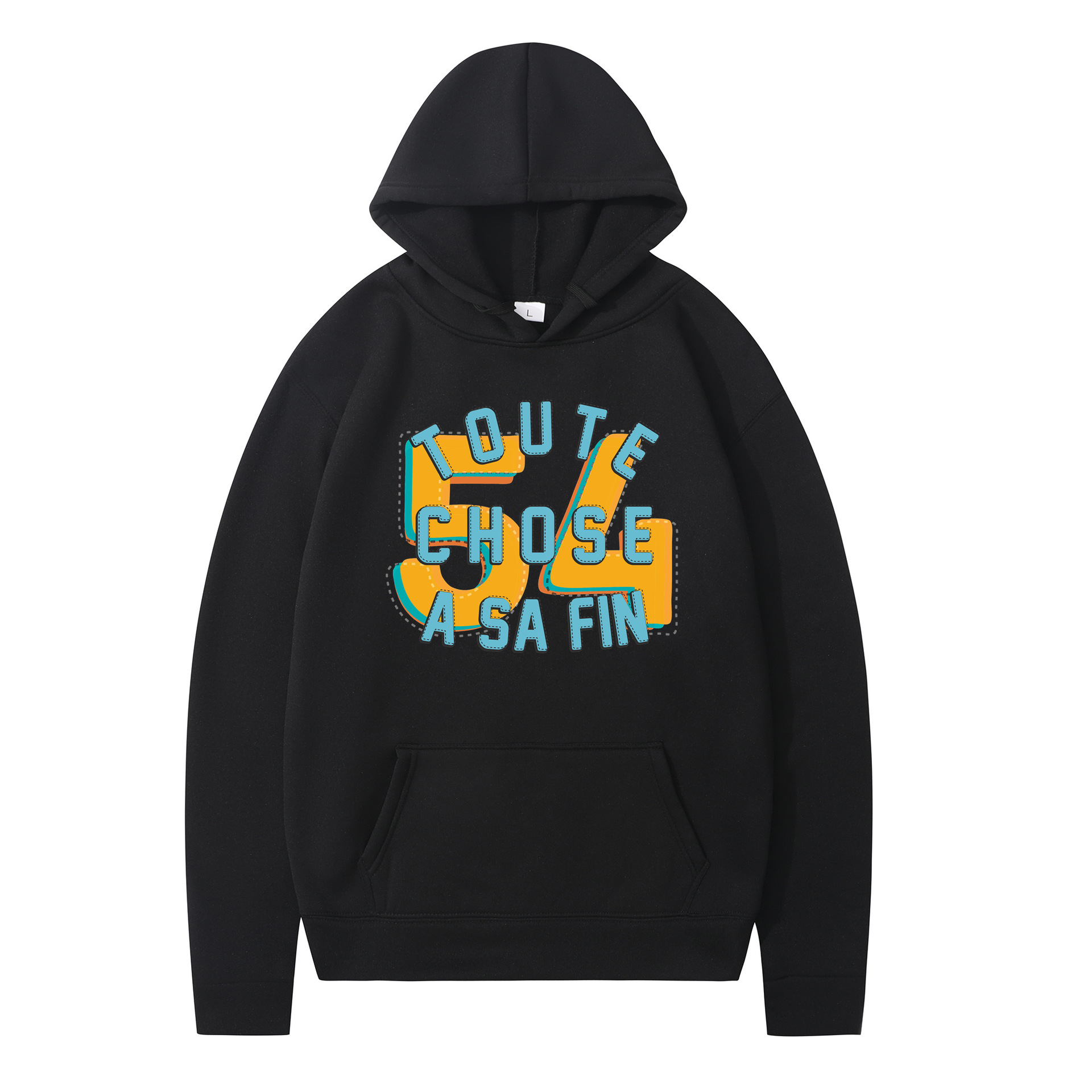 Personalisierter Kapuzenpullover Mit Buchstabenprint Für Damen Herren_voghion.com