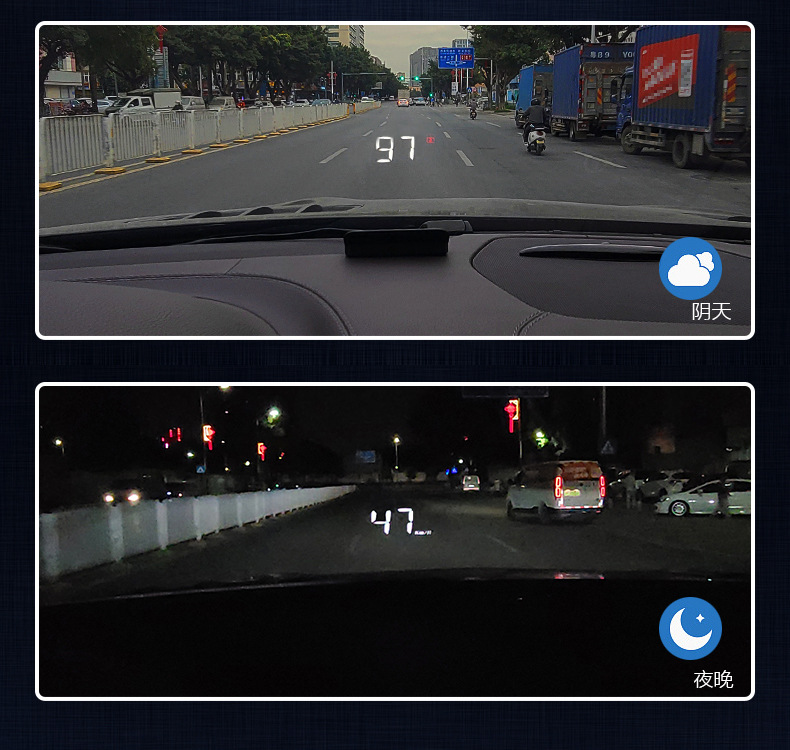 Cross-Border M3 Head-Up Display Hud Car Universal Modified Portable Obd High-Definition Car Display Manufacturer