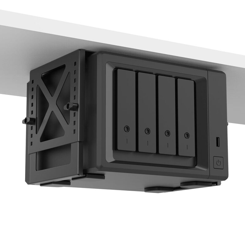 Monzitek Adjustable Under-Desk Pc or Nas Bracket Compatible with Desktop Small Desktop Tower