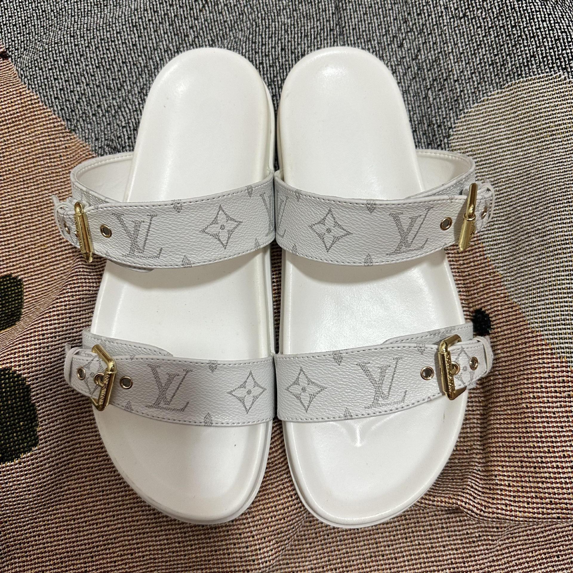 Sandalias de playa de talla grande para mujer, marca L, zapatos planos de playa para mujer, de secado rápido