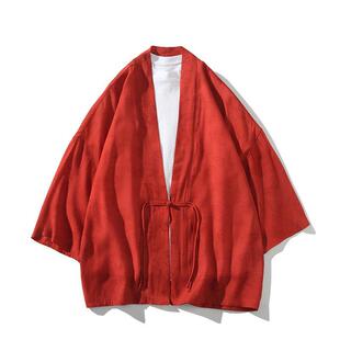 2025 Summer New Chinese Style Men's Hanfu Cardigan Cloak Robe New Chinese Japanese plus size Sunscreen Thin Style