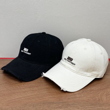 新款美式刺绣百搭软顶棒球帽女宽檐显脸小大头围休闲鸭舌帽子男潮