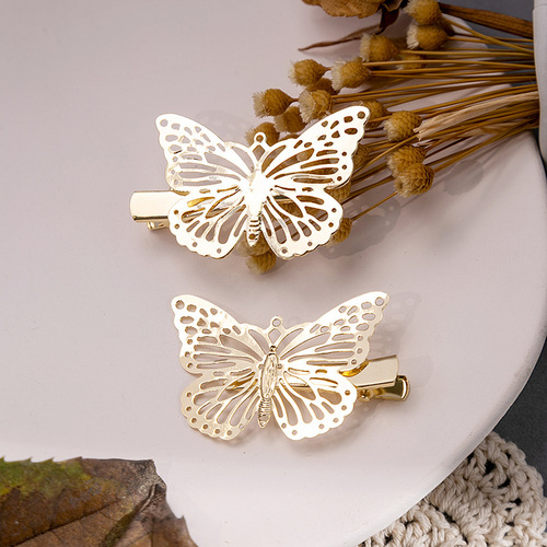 F42 European and American jewelry manufacturers wholesale small mixed batch Korean style female butterfly hairpin side clip headwear