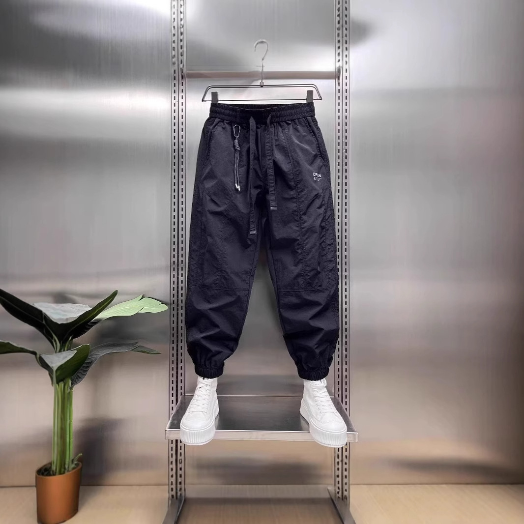 Spring New Stylish and Handsome Cargo Pants Trendy Loose Men's Pants Cropped Pants Casual Pants New Sports Harem Pants