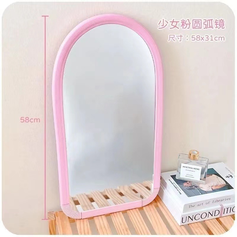 Baño de pared tipo espejo de maquillaje de escritorio grande plegable casa de vestir dormitorio estudiantil escritorio espejo de pared colgante de baño