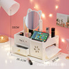 Handheld table mirror, simple dressing table for elementary school students, storage box, internet celebrity