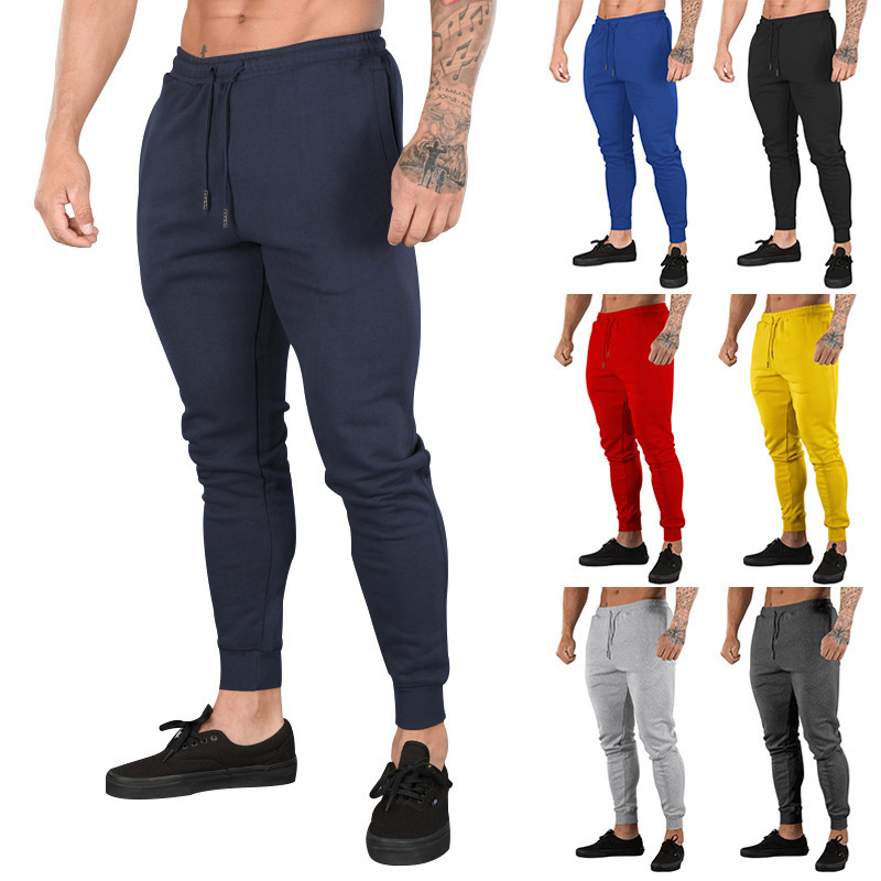 Versatile Men's Slim Fit Casual Pants With Tether Detail_voghion.com