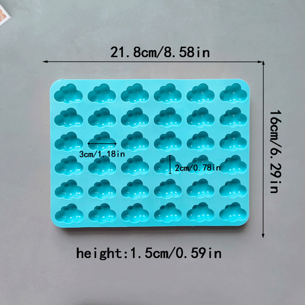 36 nubes 677 dulces pudín molde de silicona 3D pastel decoración inserto para hacer molde de chocolate horneado