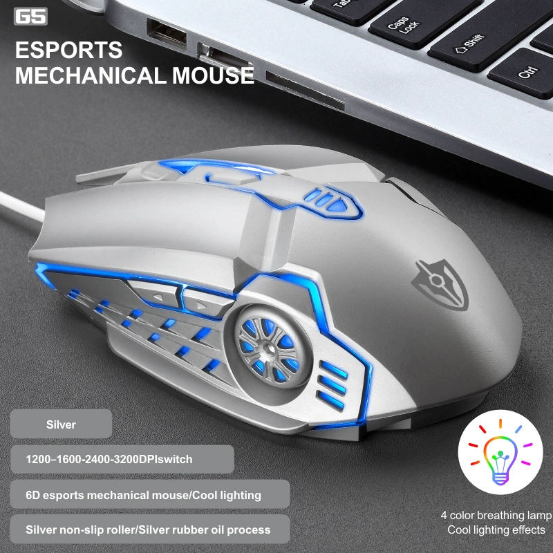 X7 Wired USB Luminous Mouse Wired USB Home Office Desktop Computer Business Competition Game Mechanical Macro Definition