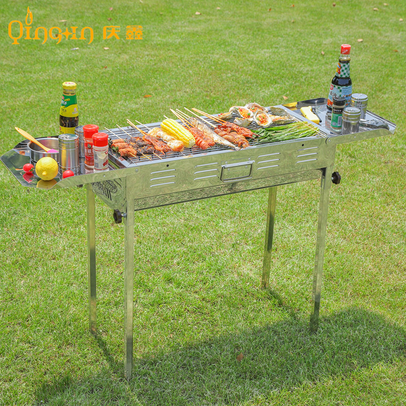 Hogar al aire libre Acero inoxidable japonés barbacoa parrilla plegable carbón barbacoa estufa grande independiente carbono tanque barbacoa estufa